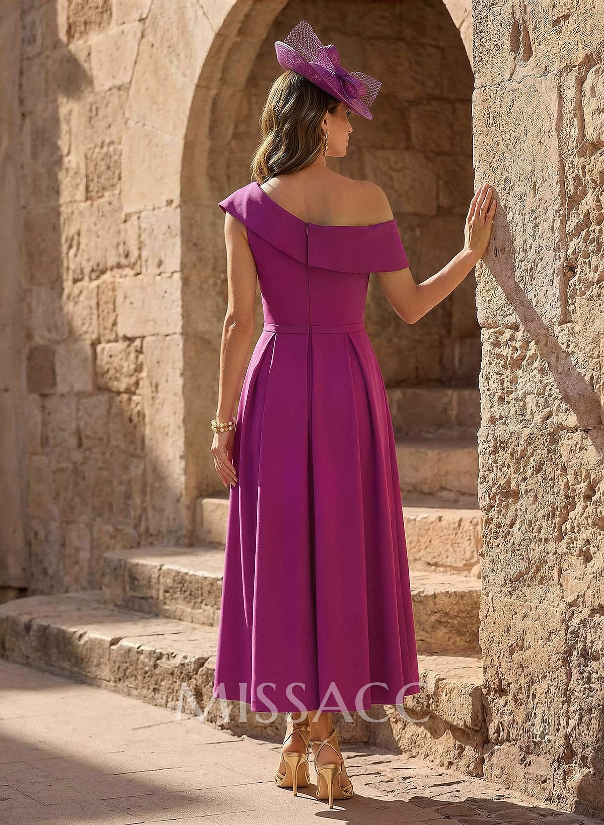 Elegant Bow(s) Asymmetrical Neckline Overskirt Ankle-Length Elastic Satin Mother Of The Bride Dresses Elegant Bow(s) Asymmetrical Neckline Overskirt Ankle-Length Elastic Satin Mother Of The Bride Dresses