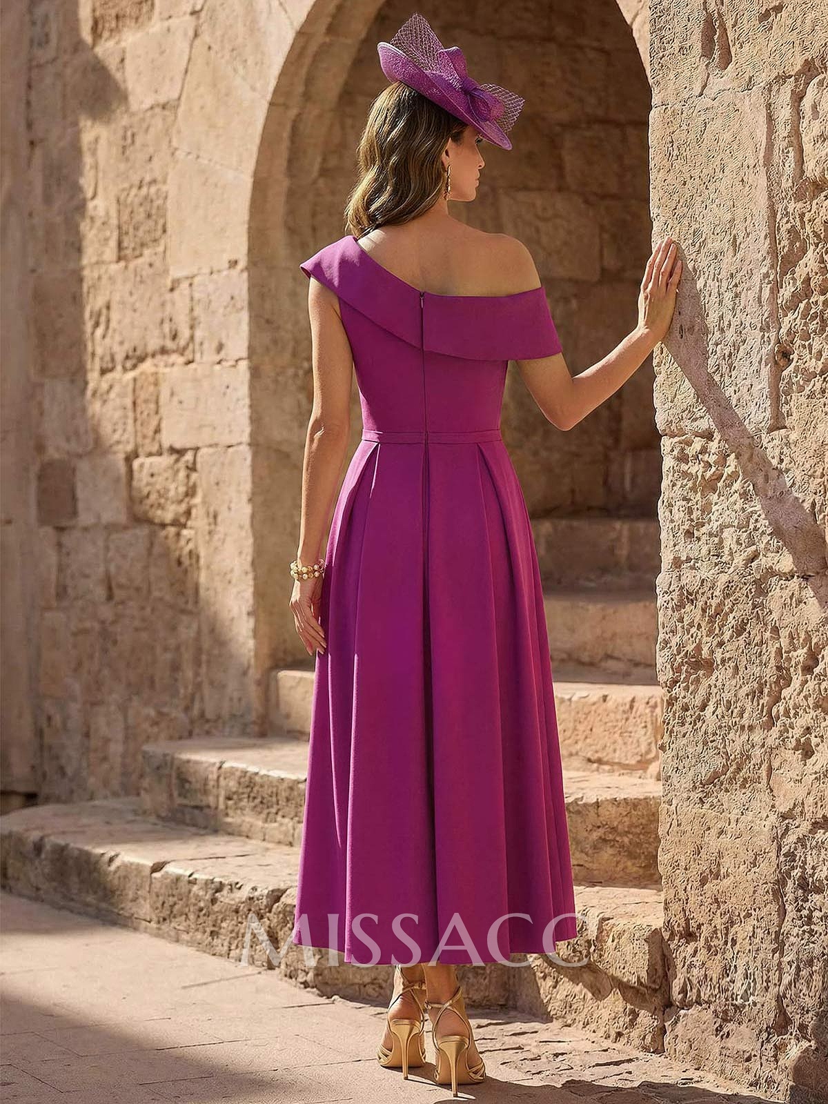 Elegant Bow(s) Asymmetrical Neckline Overskirt Ankle-Length Elastic Satin Mother Of The Bride Dresses