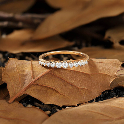 1.98CT Round Cut Moissanite Wedding Band In Sterling Silver