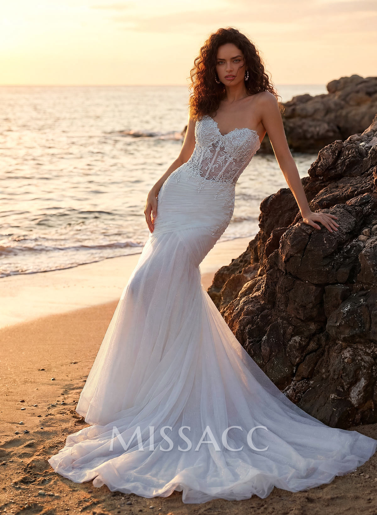 Elegant Sweetheart Mermaid Court Train Lace/Tulle Wedding Dress Elegant Sweetheart Mermaid Court Train Lace/Tulle Wedding Dress