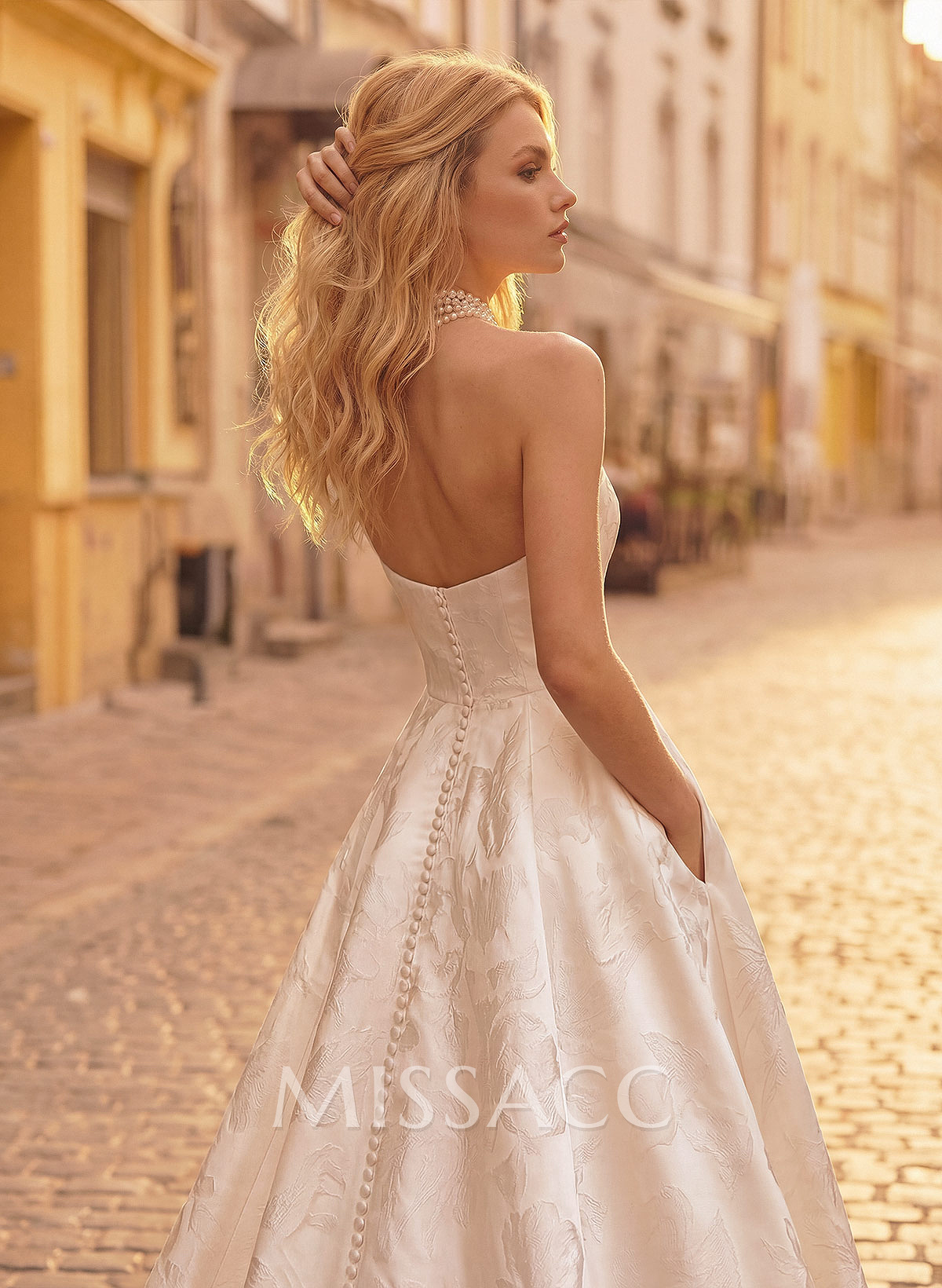 Elegant Cowl Neck Strapless Sleeveless A-Line Court Train Wedding Dresses Elegant Cowl Neck Strapless Sleeveless A-Line Court Train Wedding Dresses