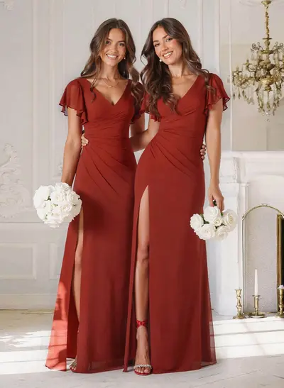 flower print bridesmaid dresses Printed Flower Sheath Long Bridesmaid Dresses, BD25058 US4 / Pic Color