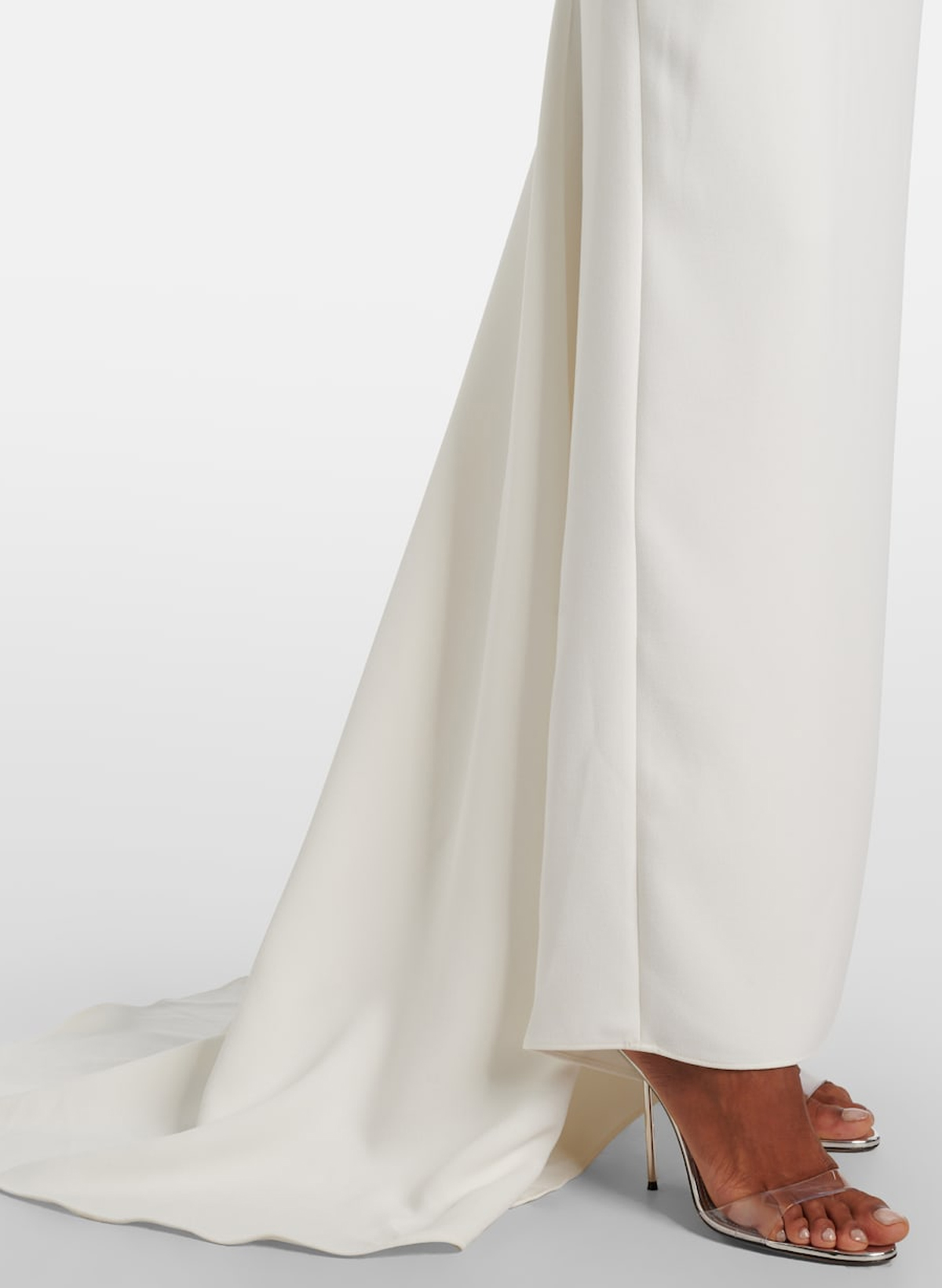 Elegant Off-The-Shoulder Long Sleeves Mermaid Sweep Train Elastic Satin Evening Dresses