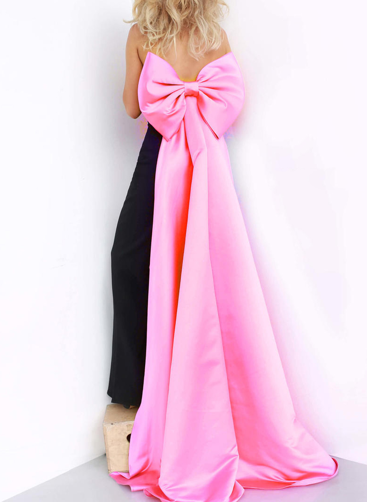 Jumpsuit Sweetheart Sleeveless Floor-Length Matte Satin/Velvet Evening Dresses With Bow(s)