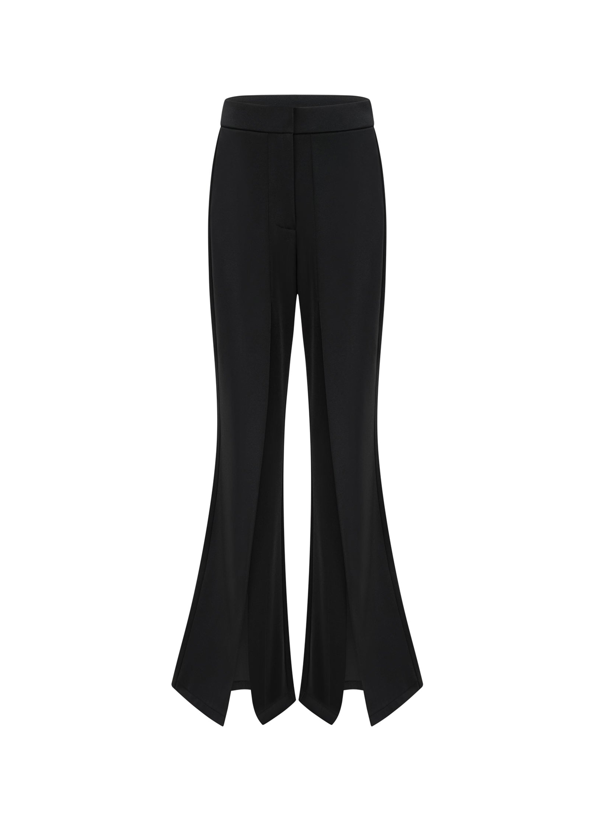 Elegant V-Neck Long Sleeves Floor-Length Italian Satin Evening Pantsuit With Rhinestone