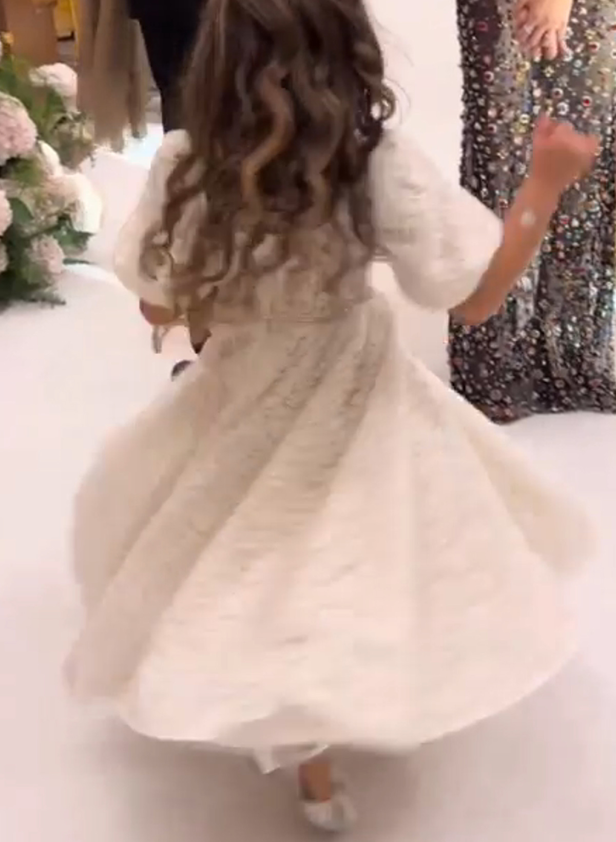 Square Neckline Short Sleeves A-Line Ankle-Length Lace Flower Girl Dresses With Bow(s)