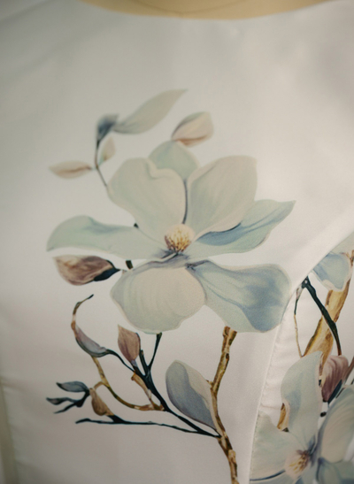 Elegant Scoop Neck A-Line Floor-Length Satin Mother Of The Bride Dresses With Flower(s)