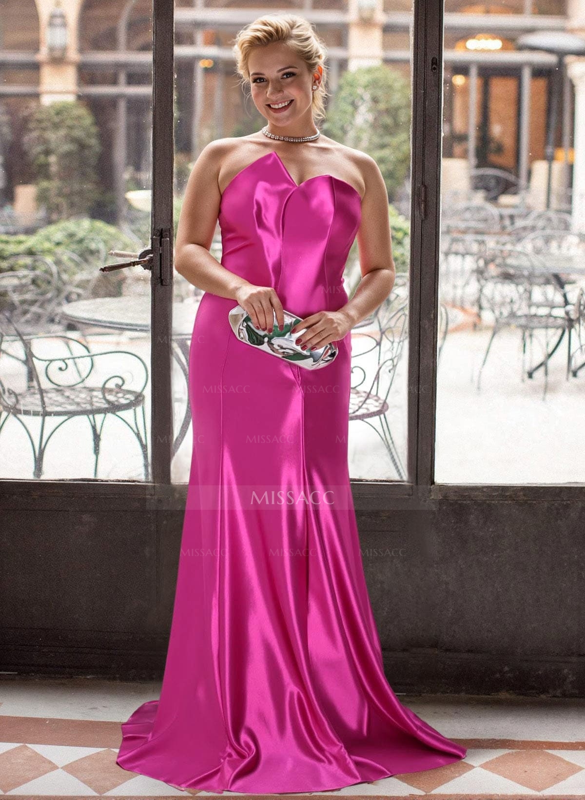 Trumpet/Mermaid Asymmetrical Sleeveless Sweep Train Stretch Satin Knit Mother Of The Bride Dresses