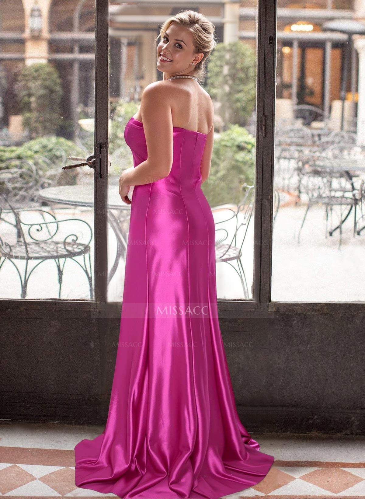 Trumpet/Mermaid Asymmetrical Sleeveless Sweep Train Stretch Satin Knit Mother Of The Bride Dresses