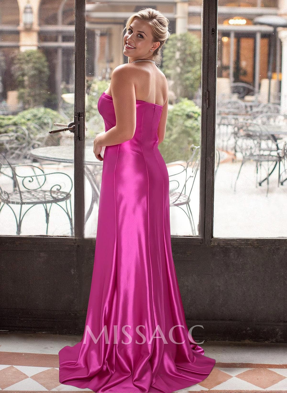 Trumpet/Mermaid Asymmetrical Sleeveless Sweep Train Stretch Satin Knit Mother Of The Bride Dresses