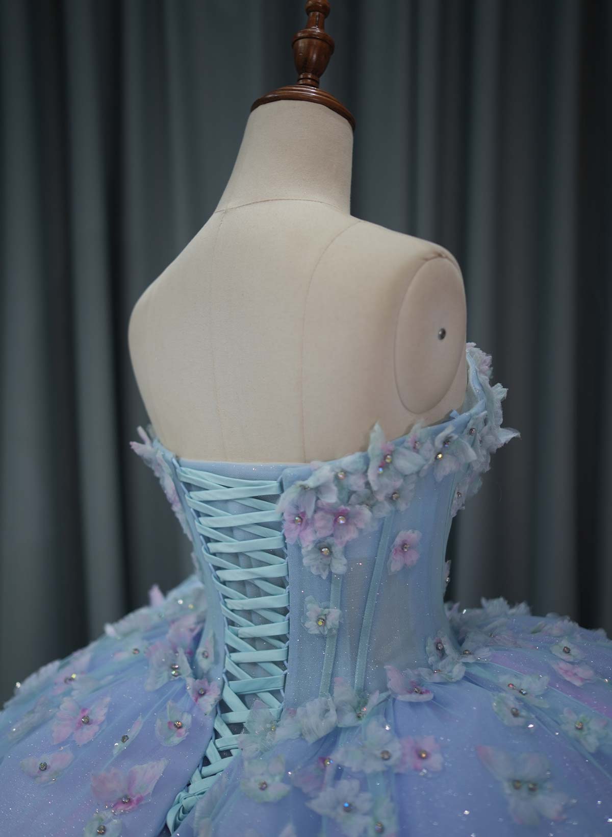 Ball-Gown Sweetheart Sleeveless Royal Prom Dresses With Beading/Flower(s)