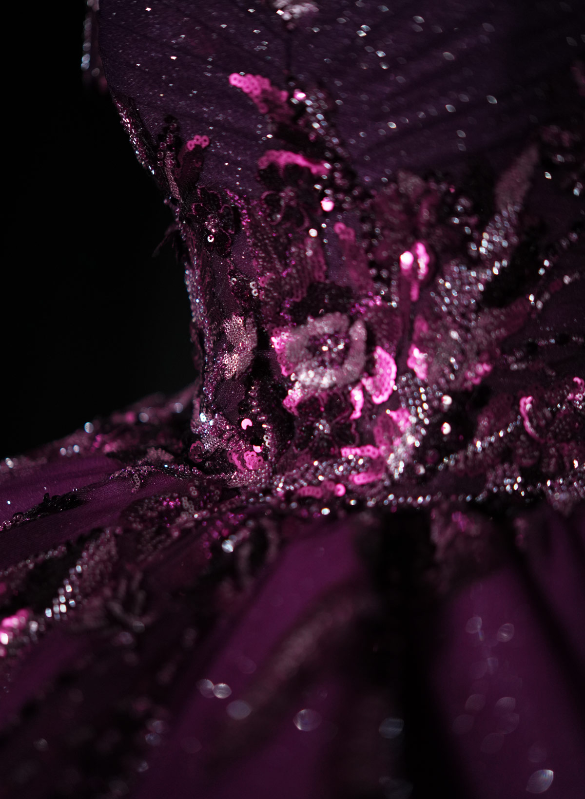 Sparkle & Shine Off-The-Shoulder Ball-Gown Chapel Train Tulle Prom Dresses With Sequins/Flower(s)