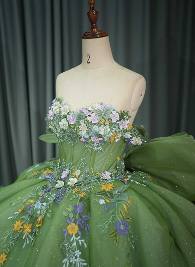 Ball-Gown Sweetheart Cape Sleeves Royal Prom Dresses With Beading/Appliques Lace