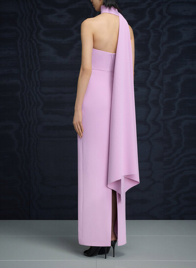 Sheath/Column One-Shoulder Sleeveless Floor-Length Elastic Satin Evening Dresses With Back Slit