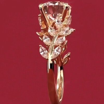 6CT Round Cut Moissanite Engagement Rings In Sterling Silver