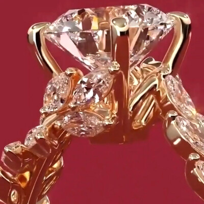 6CT Round Cut Moissanite Engagement Rings In Sterling Silver