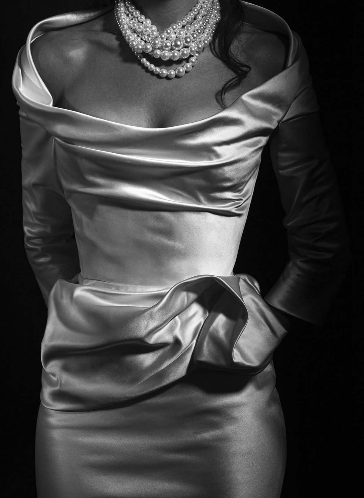 Trumpet/Mermaid Halter 3/4 Sleeves Sweep Train Matte Satin Wedding Dresses