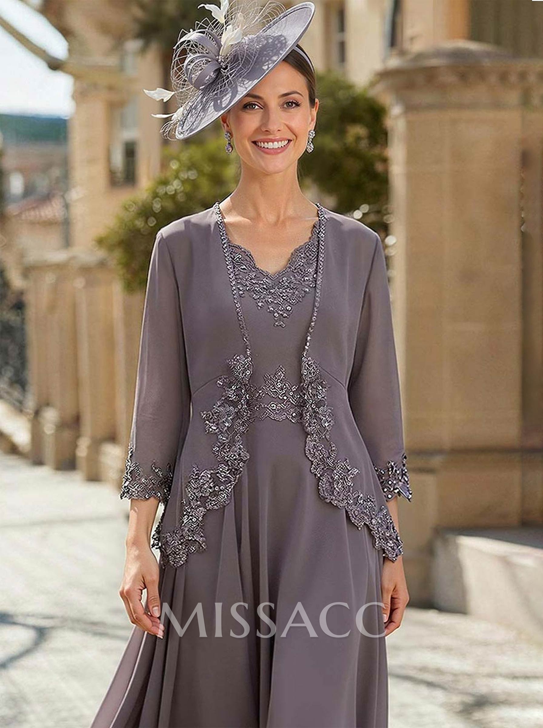 Open Front Chiffon Shawl With Lace Open Front Chiffon Shawl With Lace