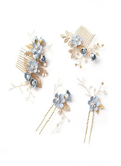 Floral Hair Clips Bridal Headpiece