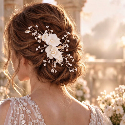 Floral Hair Comb Bridal Headpiece