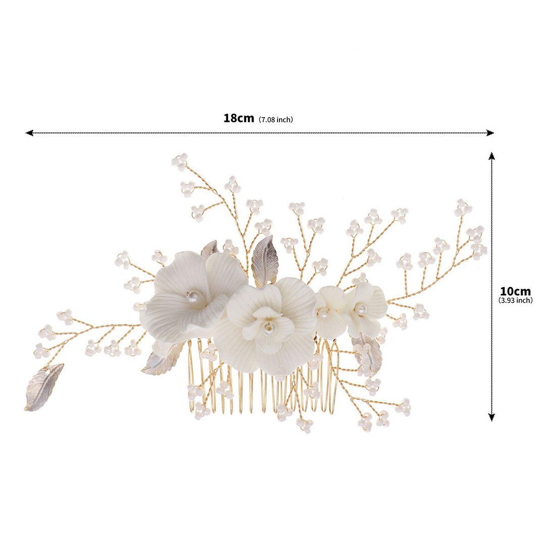 Floral Hair Comb Bridal Headpiece