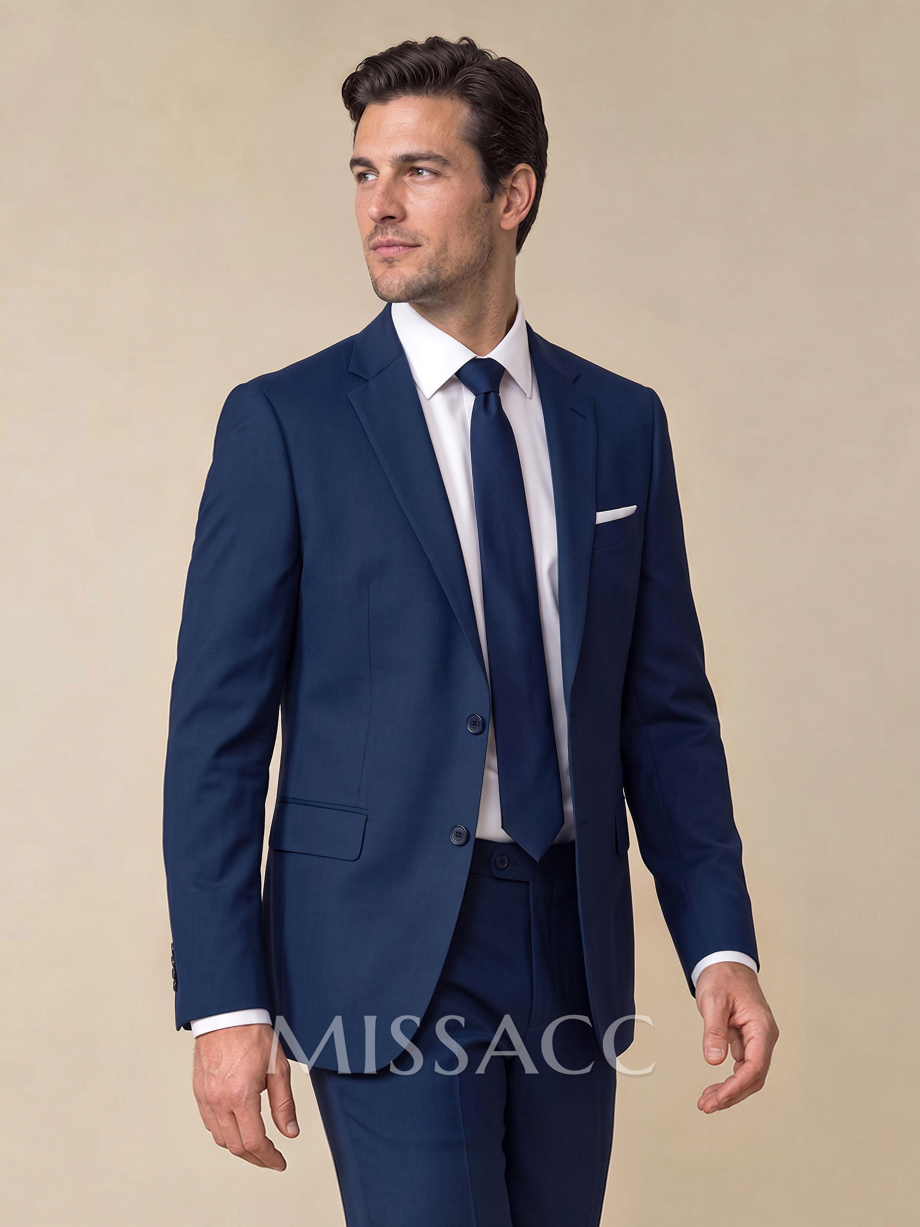 Classic Notch Lapel Single Breasted Suit Jackets