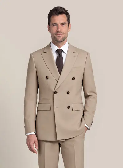 Vintage Notch Lapel Double Breasted Suit Jackets