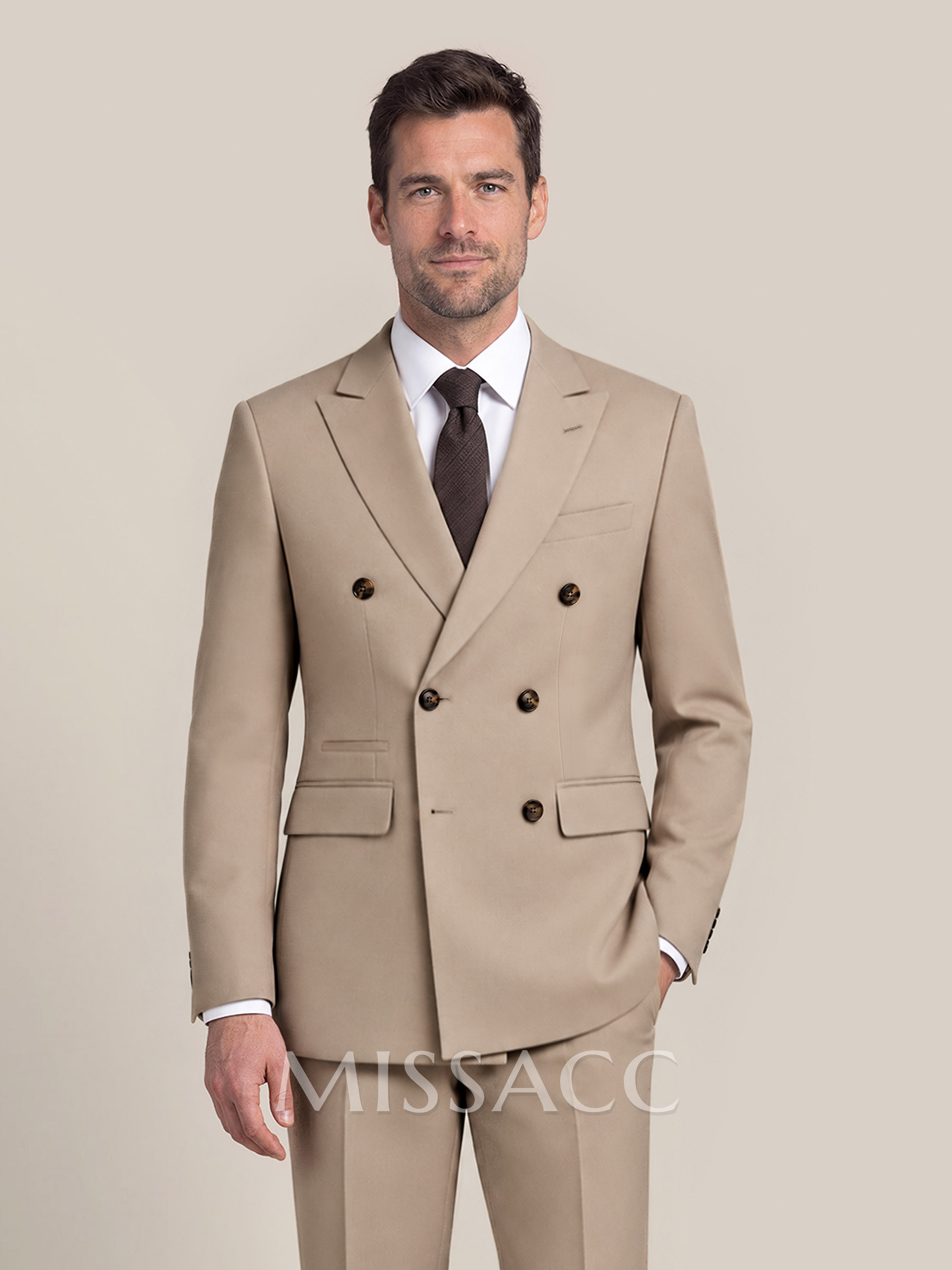 Retro Notch Lapel Double Breasted Suit Jackets