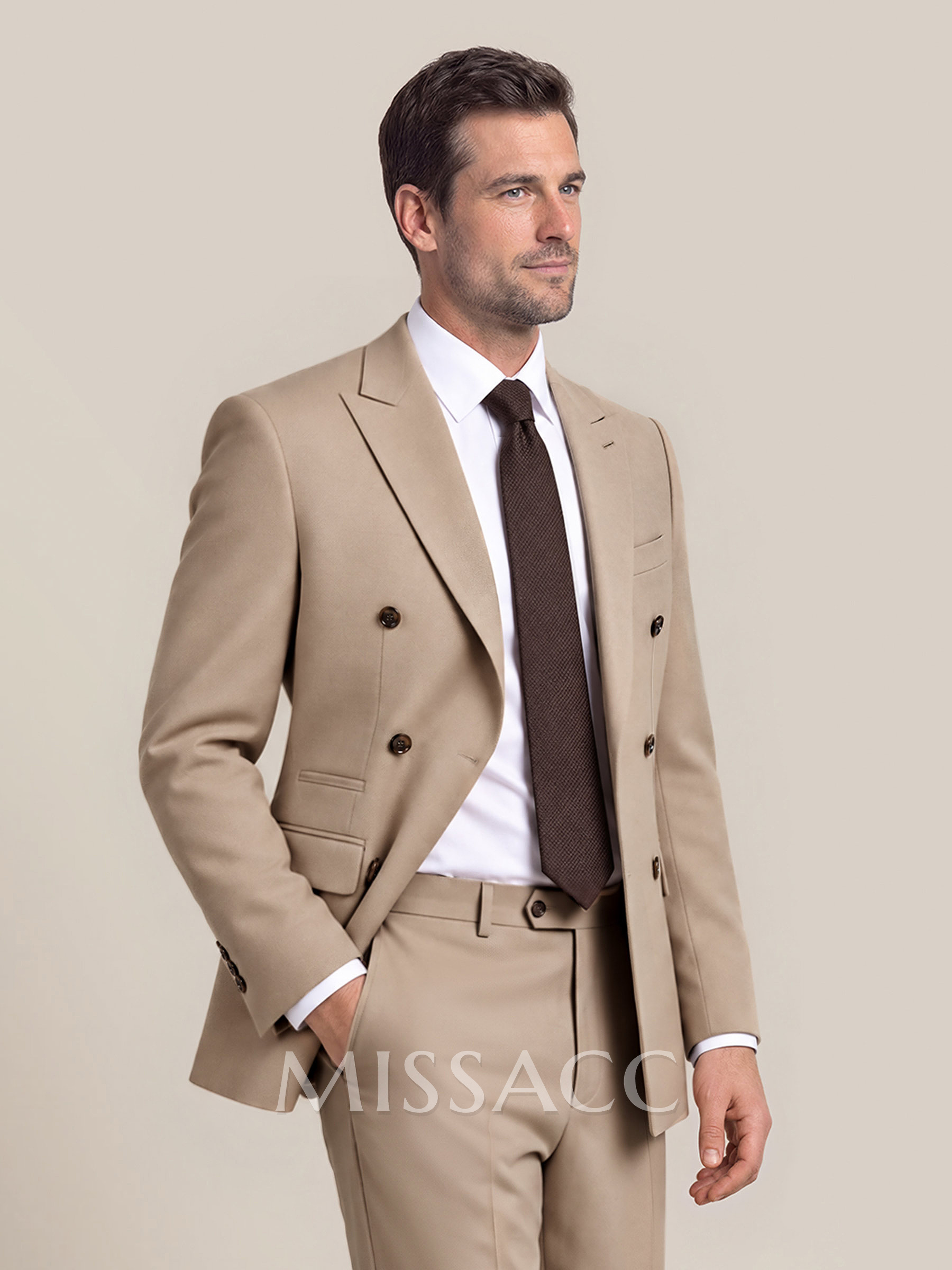 Retro Notch Lapel Double Breasted Suit Jackets