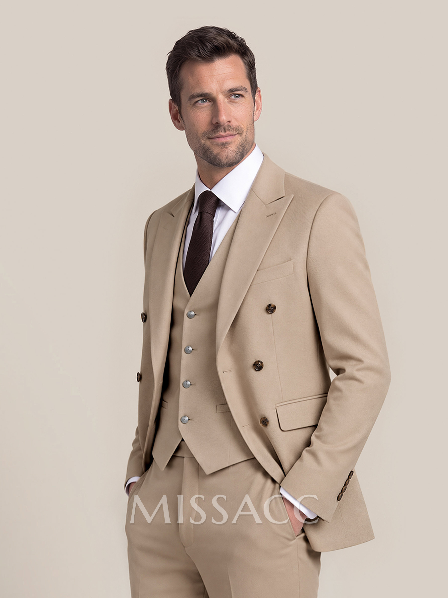 Retro Notch Lapel Double Breasted Suit Jackets