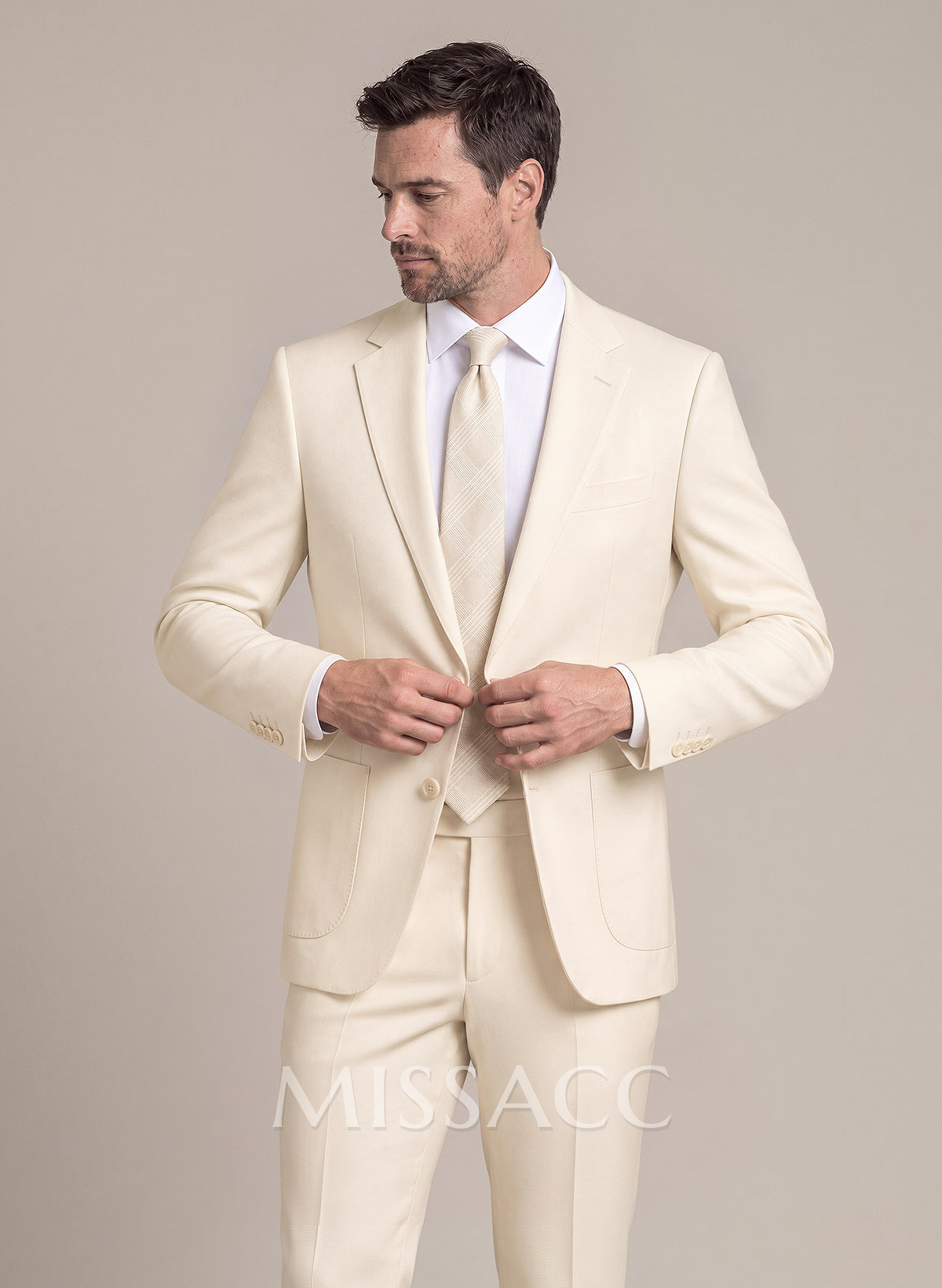 Classic Notch Lapel Single Breasted Suit Jackets