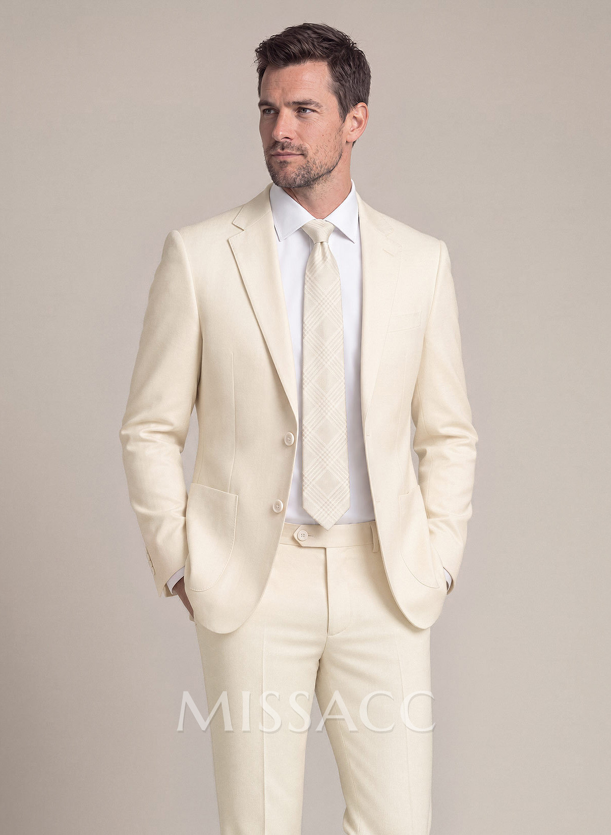 Classic Notch Lapel Single Breasted Suit Jackets