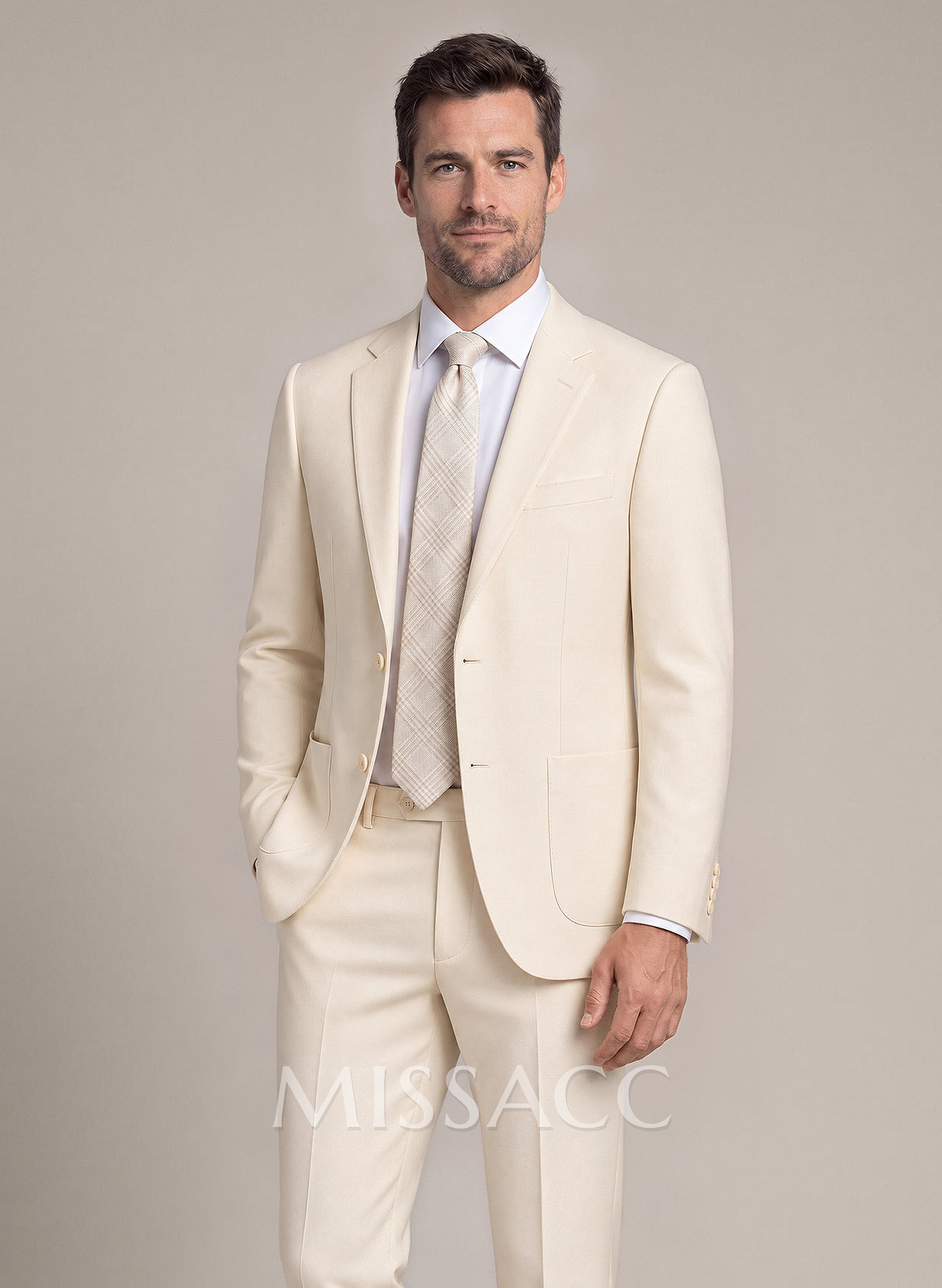 Classic Notch Lapel Single Breasted Suit Jackets