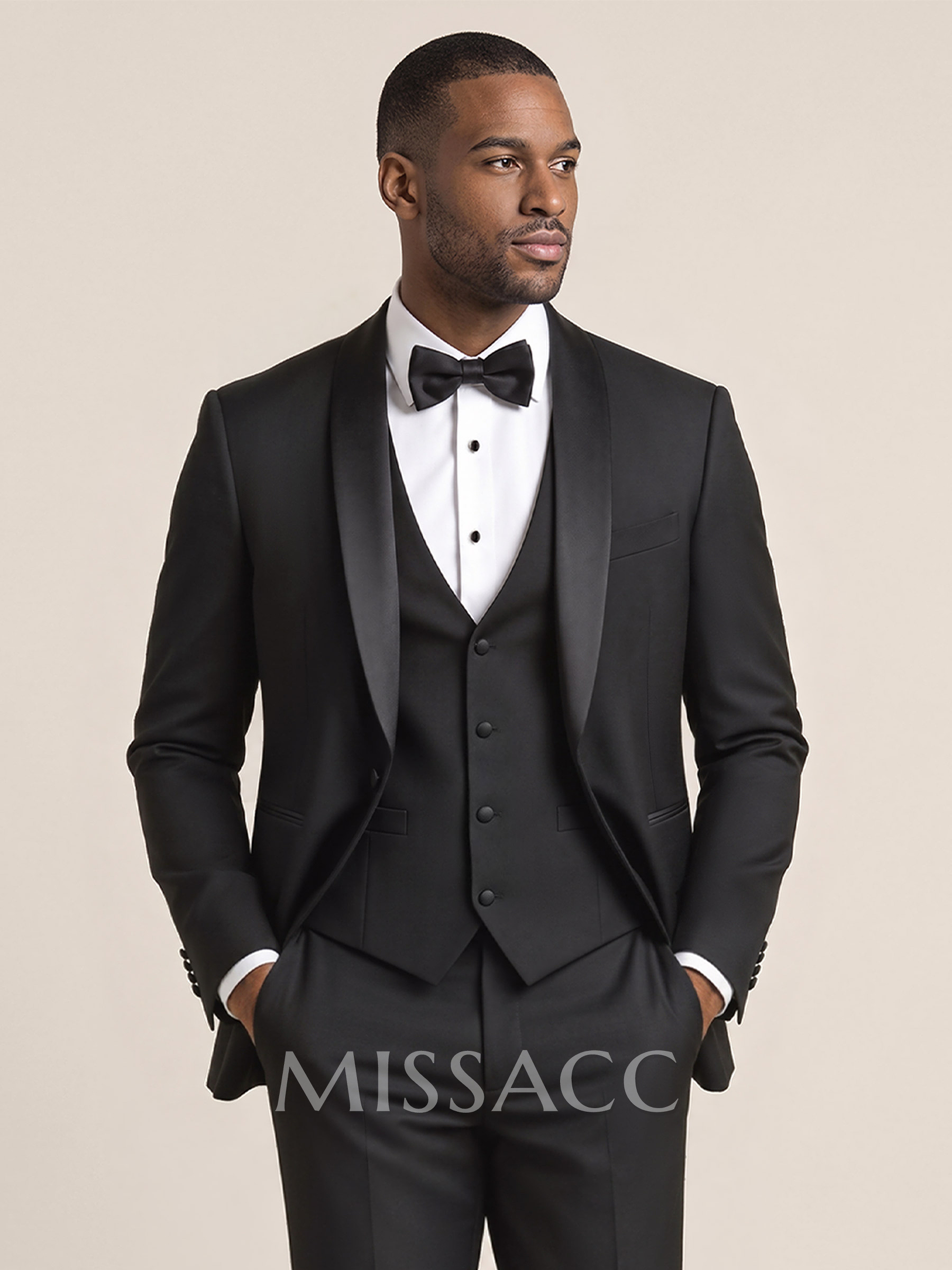 Classic Shawl Collar Single Breasted Suit Jackets