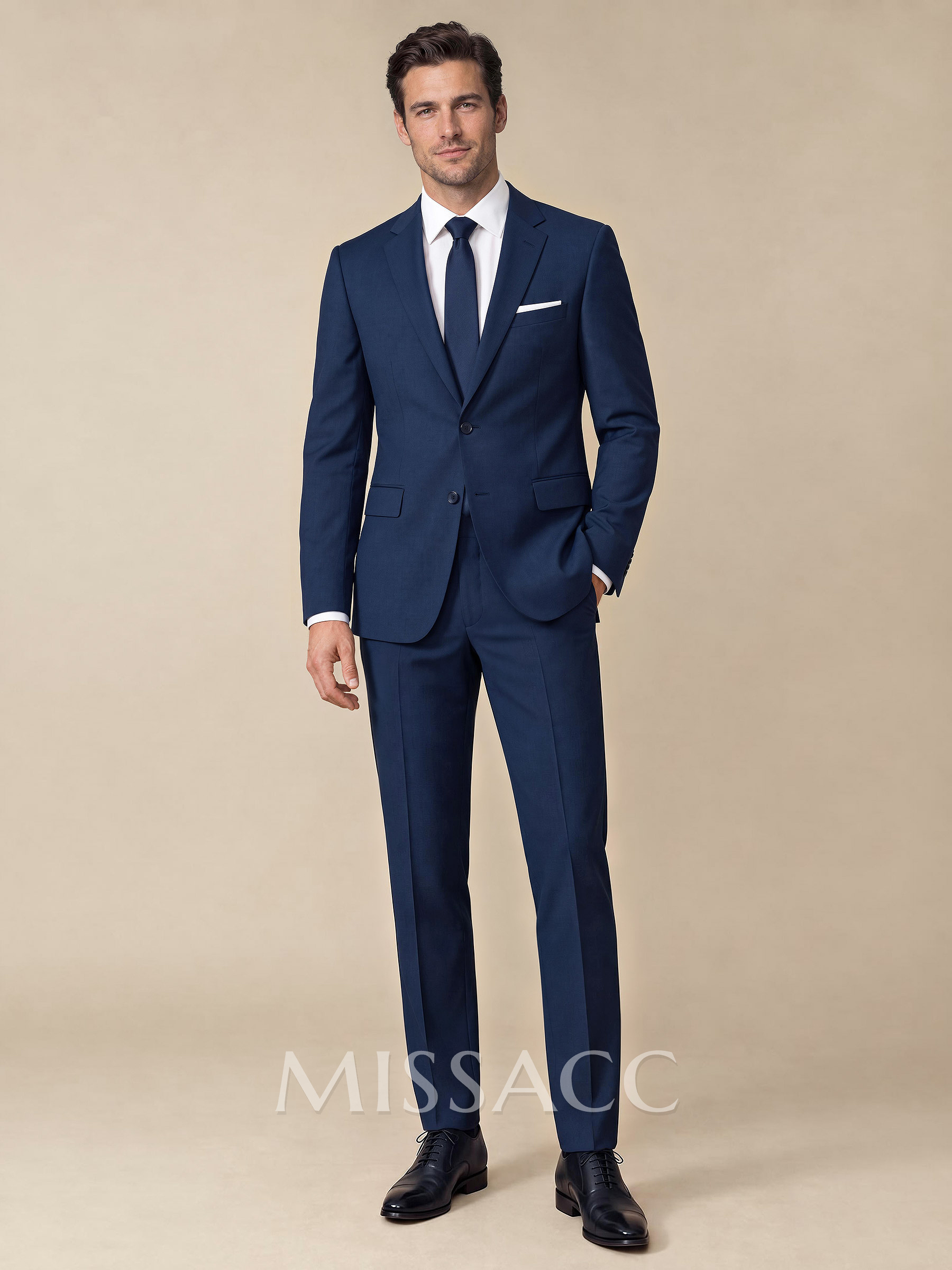 Classic Notch Lapel Single Breasted 2-Piece Suits