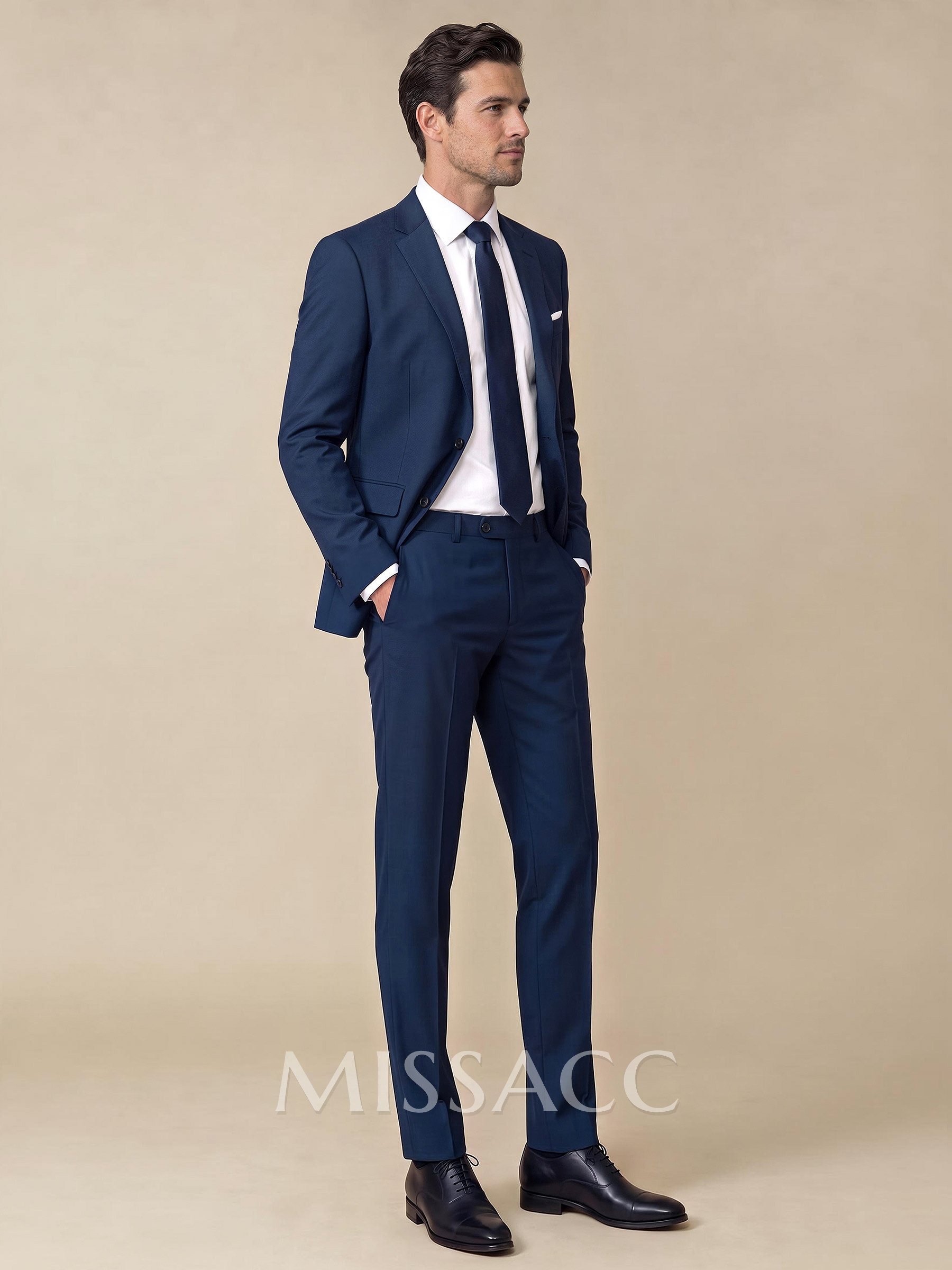 Classic Notch Lapel Single Breasted 2-Piece Suits