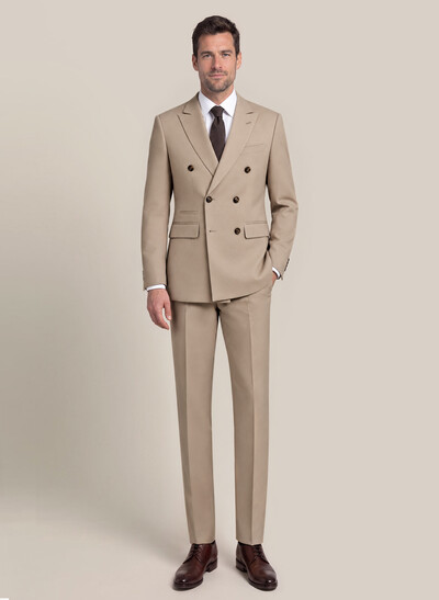 Retro Notch Lapel Double Breasted 2-Piece Suits