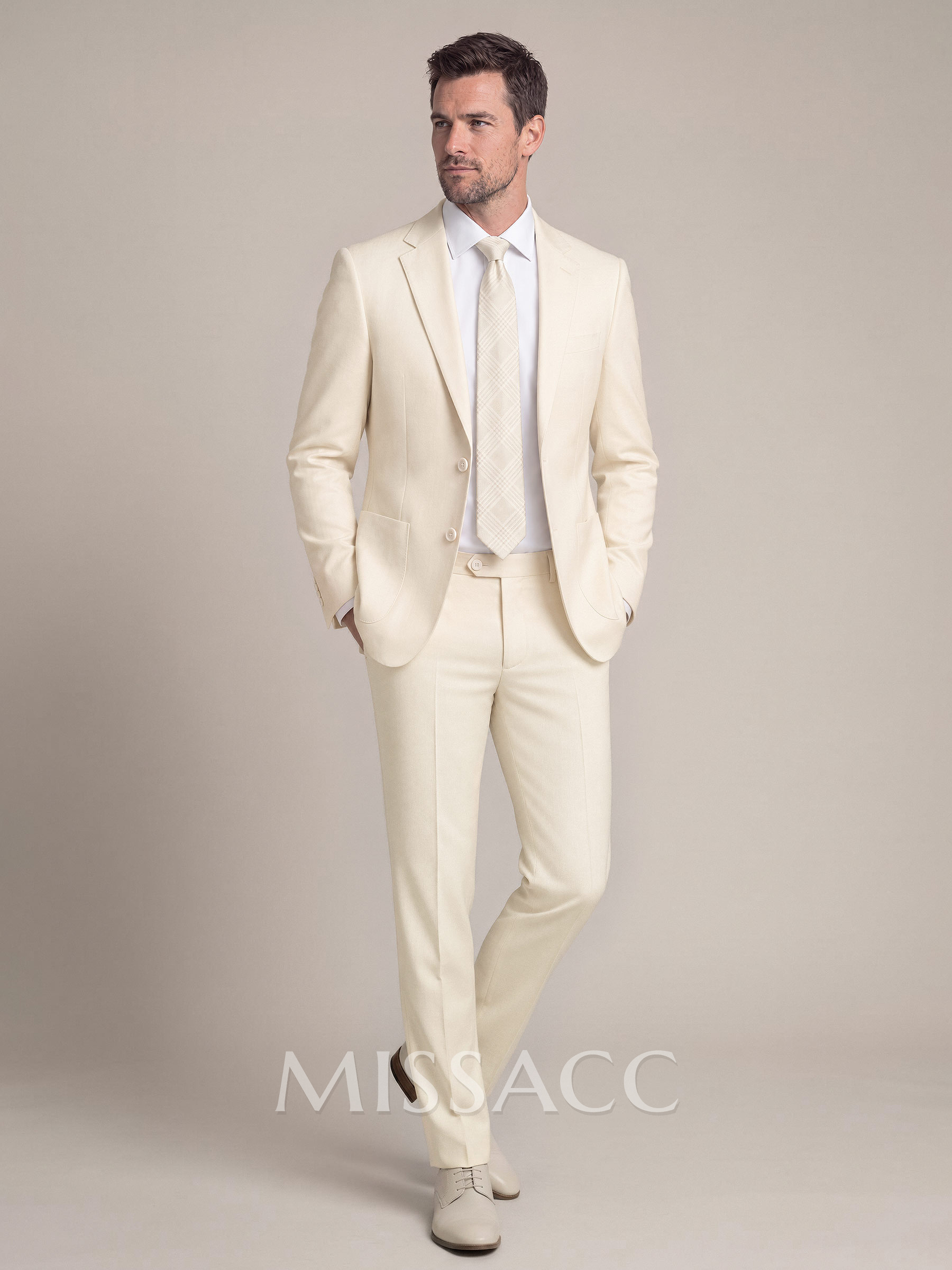 Classic Notch Lapel Single Breasted 2-Piece Suits