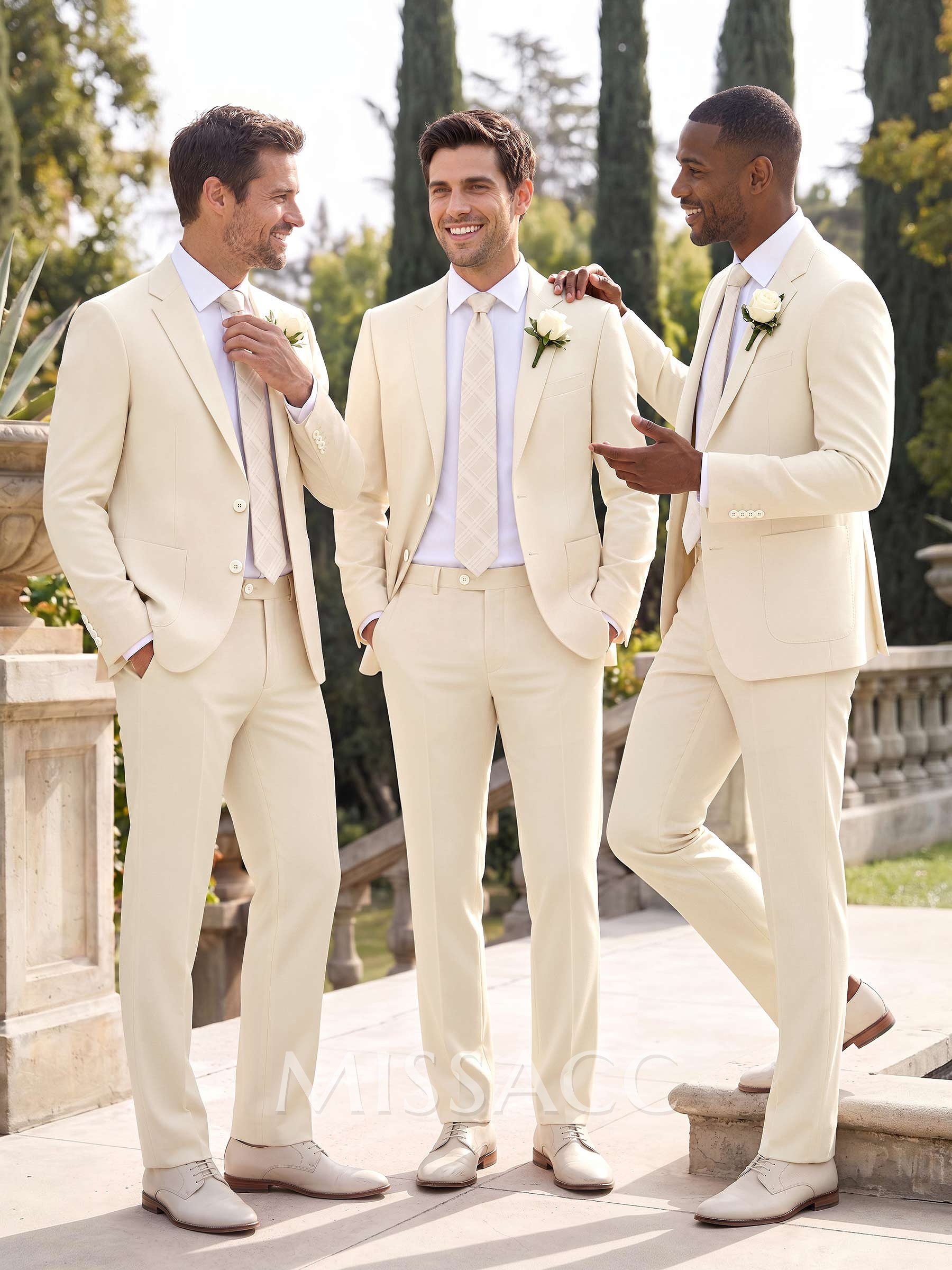 Classic Notch Lapel Single Breasted 2-Piece Suits