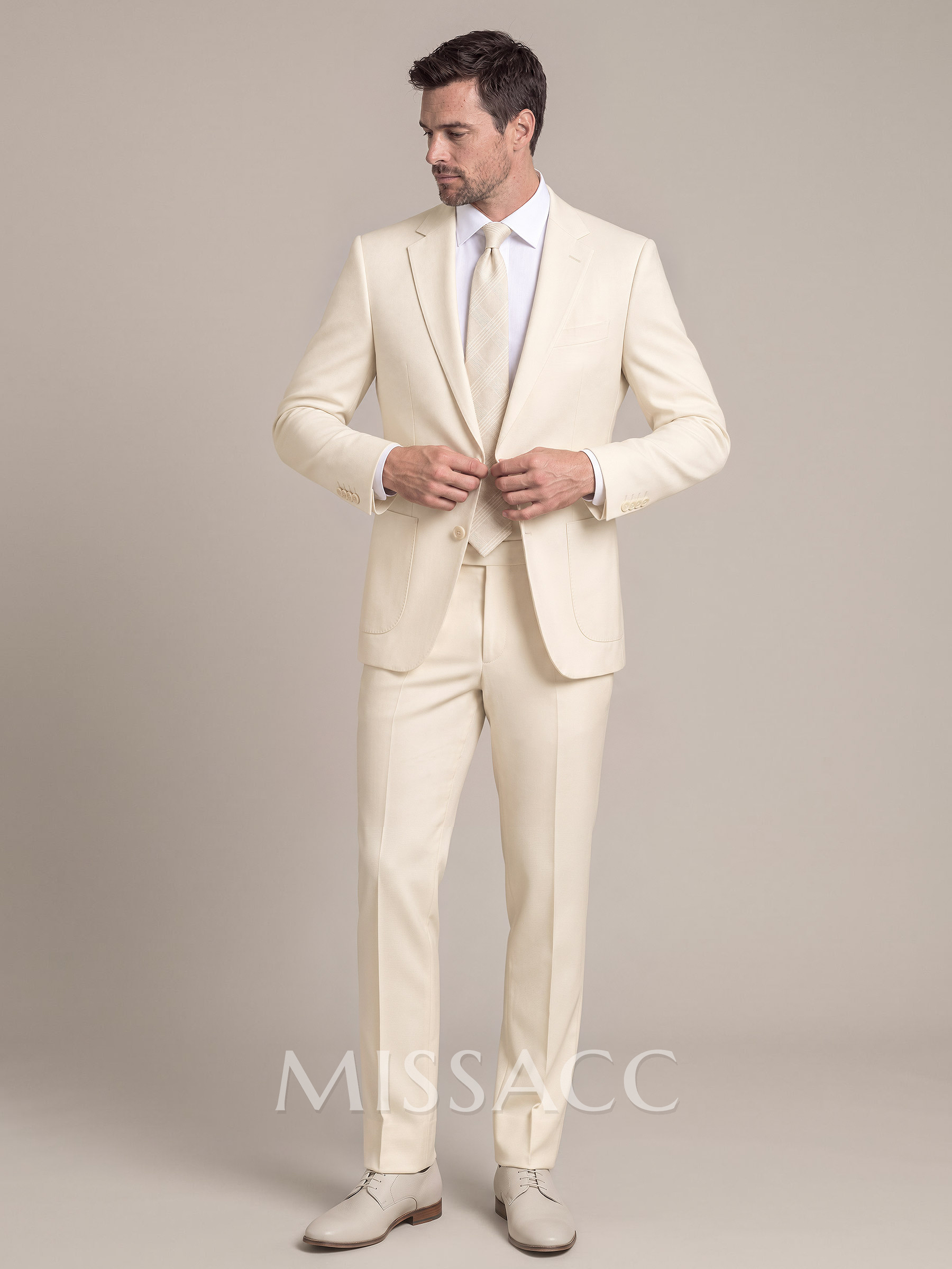 Classic Notch Lapel Single Breasted 2-Piece Suits