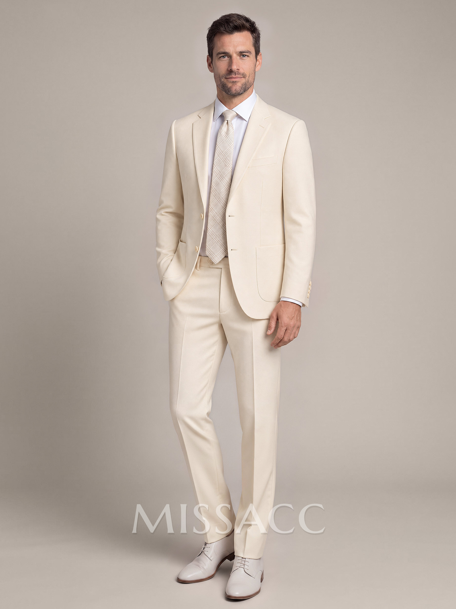 Classic Notch Lapel Single Breasted 2-Piece Suits