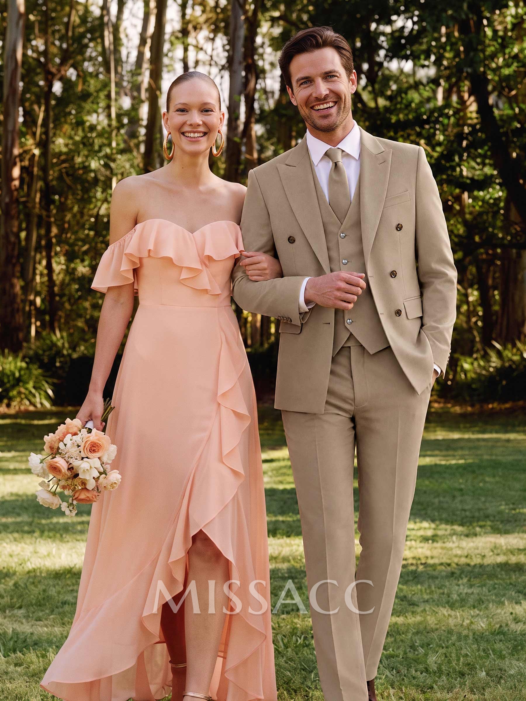 Retro Notch Lapel Double Breasted 3-Piece Suits
