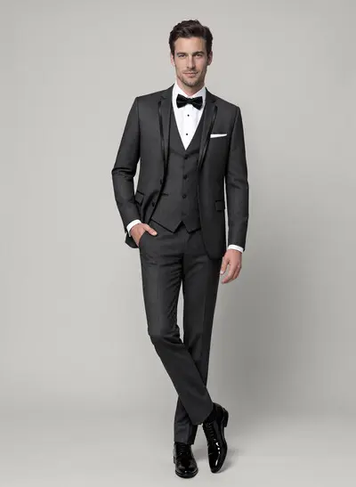 Classic Notch Lapel Single-Breasted 3-Piece Suits