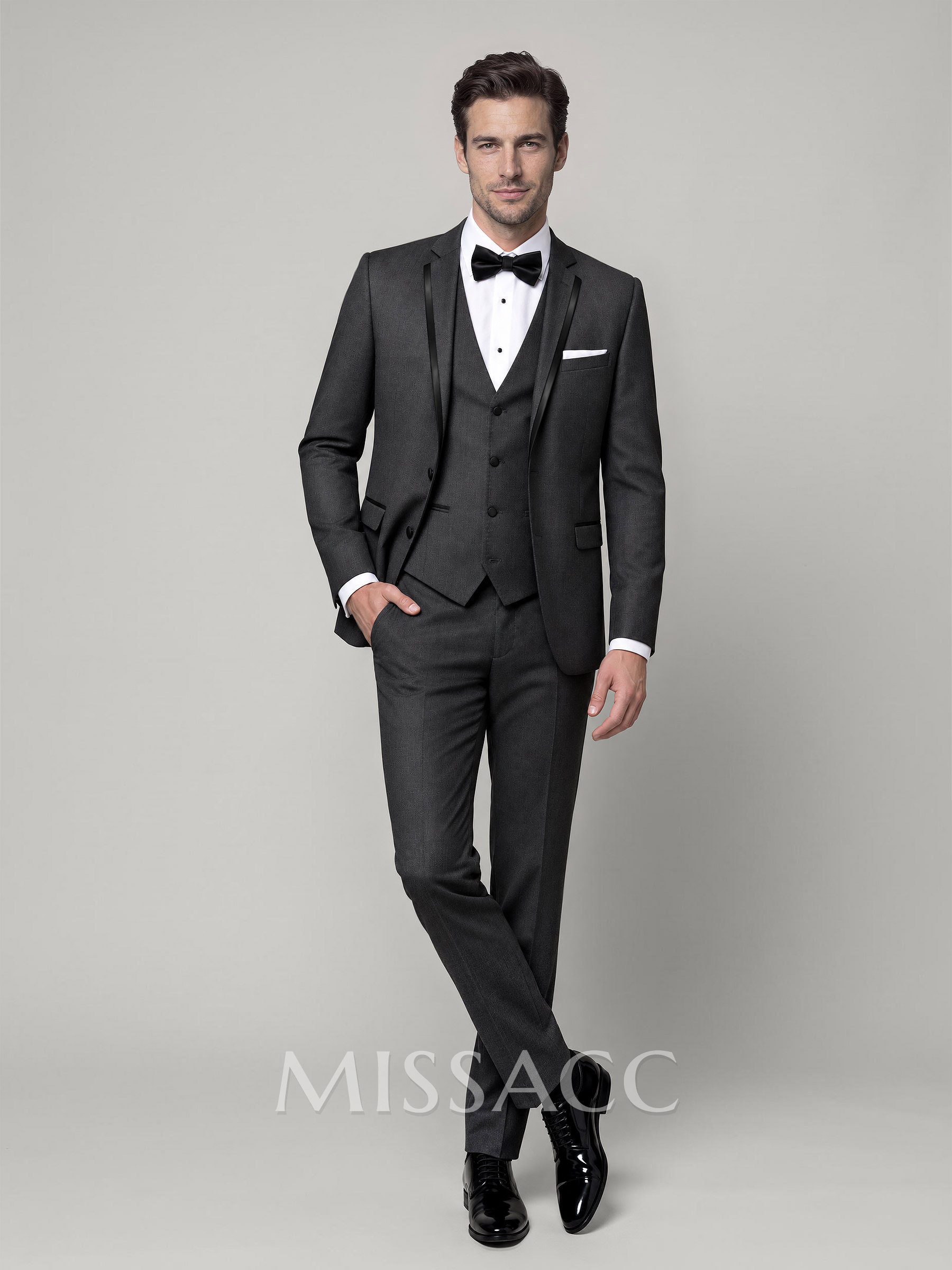 Classic Notch Lapel Single Breasted 3-Piece Suits