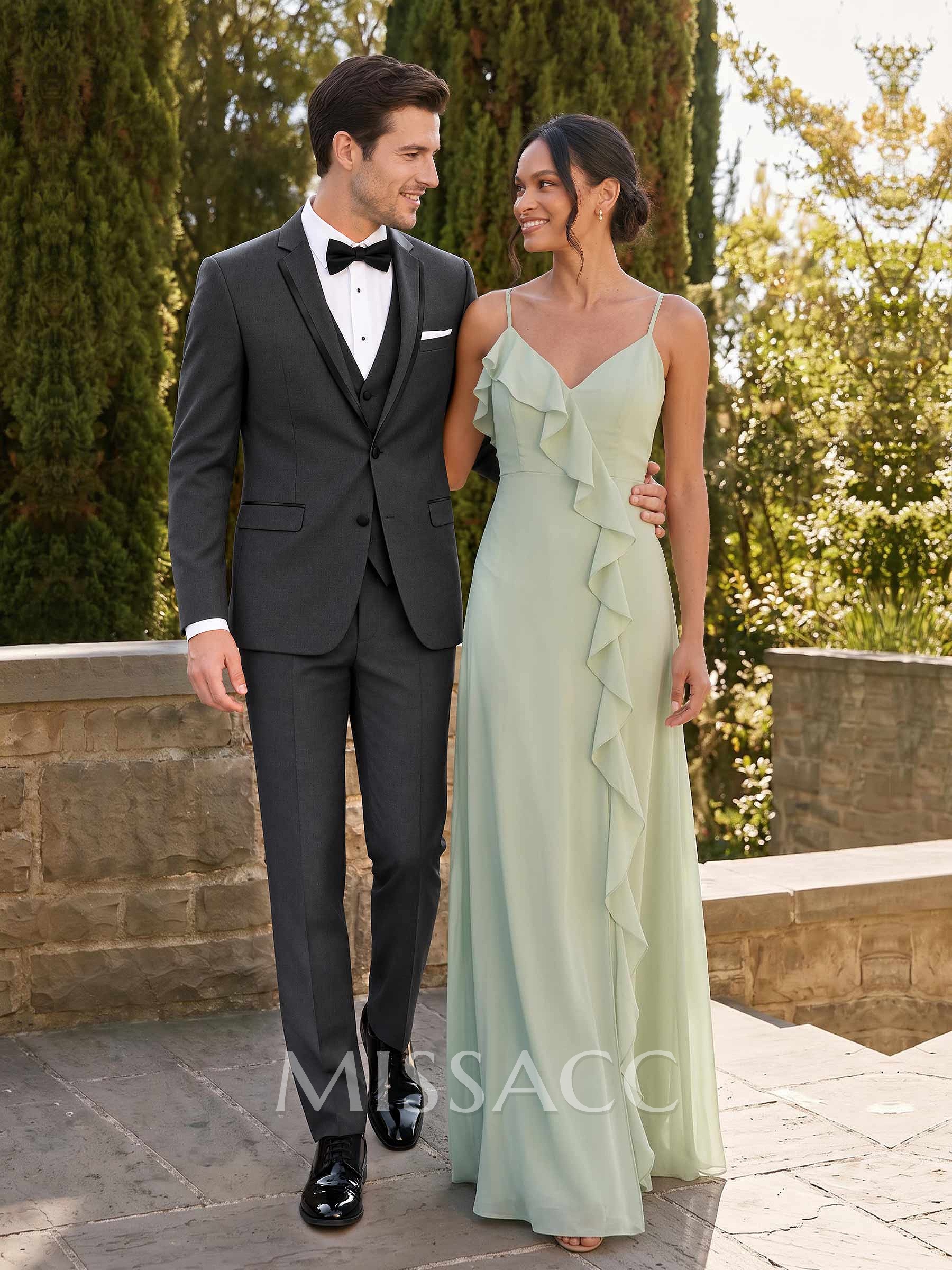 Classic Notch Lapel Single Breasted 3-Piece Suits