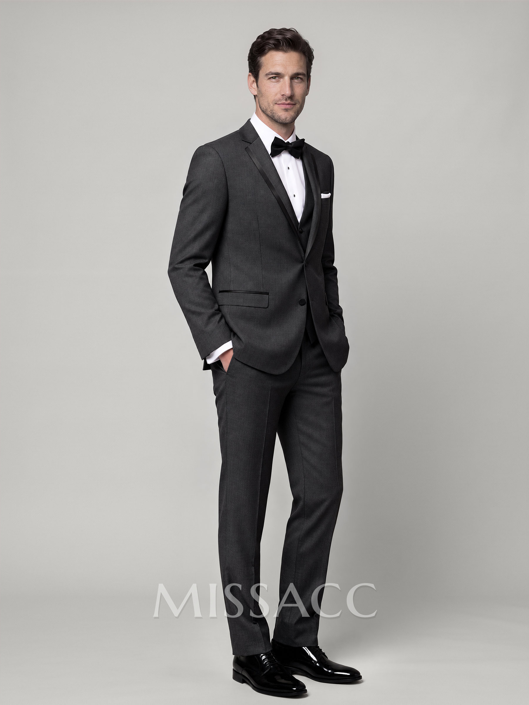 Classic Notch Lapel Single Breasted 3-Piece Suits