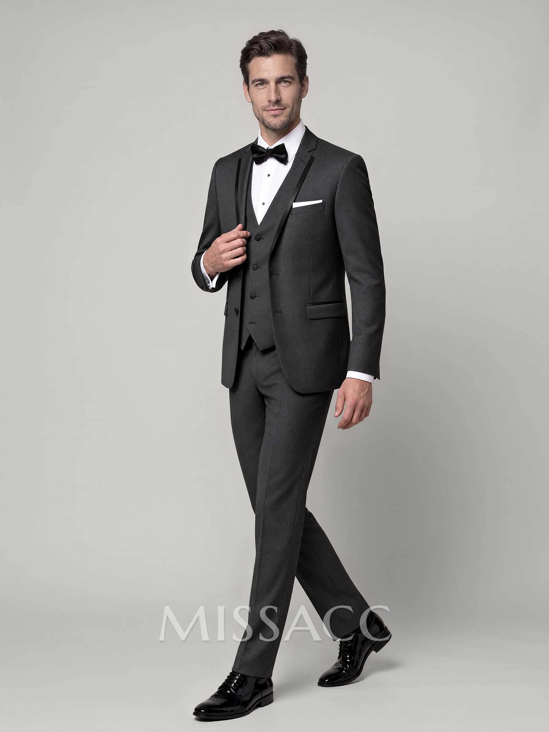 Classic Notch Lapel Single Breasted 3-Piece Suits