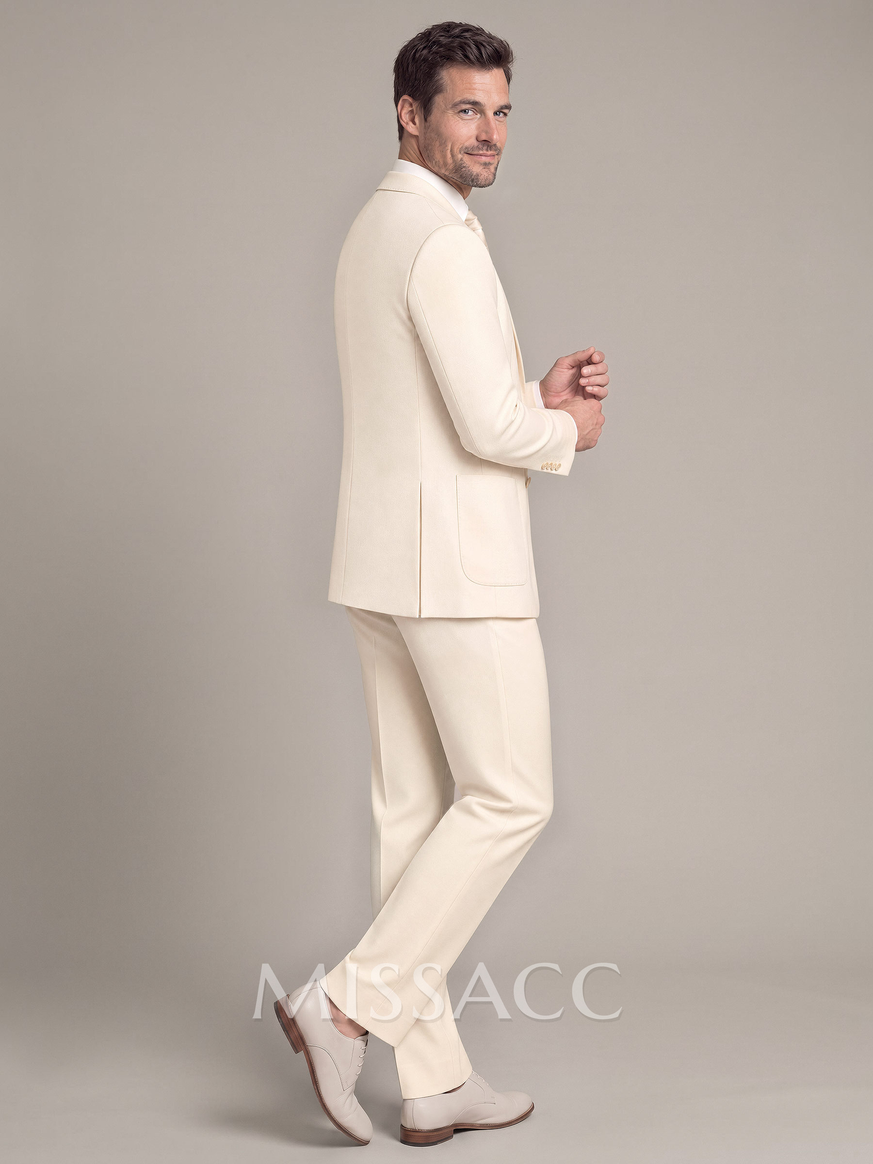 Classic Notch Lapel Single Breasted 3-Piece Suits