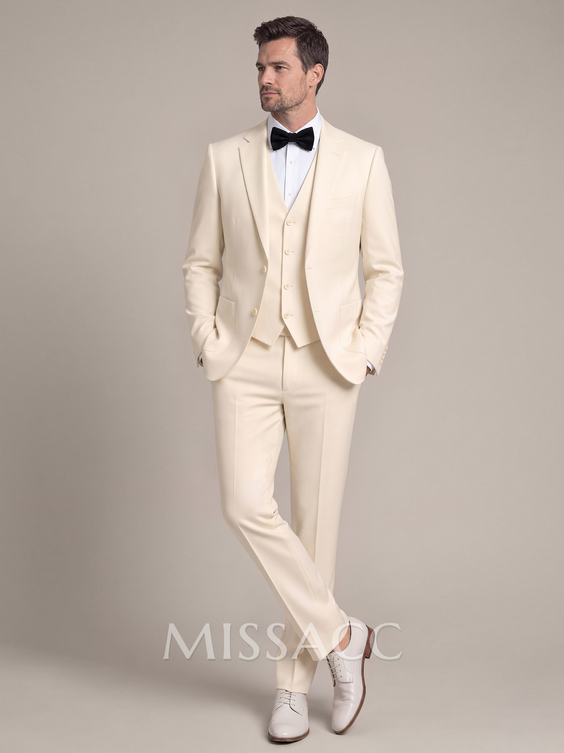 Classic Notch Lapel Single Breasted 3-Piece Suits