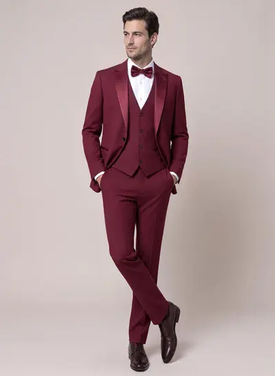 Classic Sharp Lapel Single-Breasted 3-Piece Suits